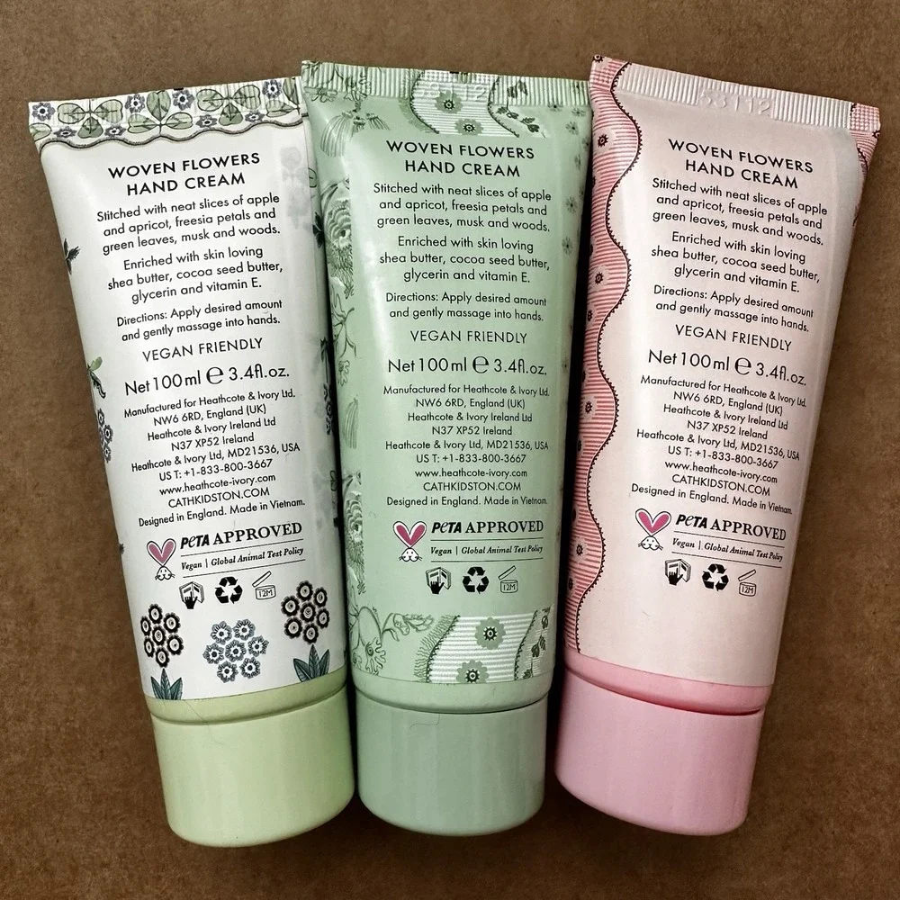 Cath Kidston London Woven‎ Flowers Hand Cream Gift Set 3x100mL NEW